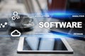 Software development. Data Digital Programs System Technology Concept. Royalty Free Stock Photo