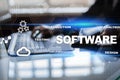 Software development. Data Digital Programs System Technology Concept. Royalty Free Stock Photo