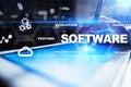 Software development. Data Digital Programs System Technology Concept. Royalty Free Stock Photo