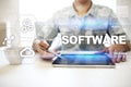 Software development. Data Digital Programs System Technology Concept. Royalty Free Stock Photo