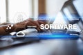 Software development. Data Digital Programs System Technology Concept. Royalty Free Stock Photo