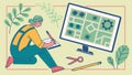 Software Development and Design, Coding Interface, vector design Generative AI Royalty Free Stock Photo