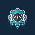Software Development Gear Icon Representing Coding and Digital Processes Royalty Free Stock Photo