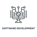 software development icon. integration and automation concept sy