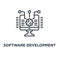 software development icon. integration and automation concept sy Royalty Free Stock Photo