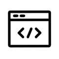 Software Development Icon Representing Web Programming and Coding Languages Royalty Free Stock Photo