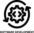software development, life cycle, lifecycle, sdlc, application, programming, coding outline icon Royalty Free Stock Photo