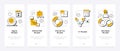 Software development life cycle models mobile app onboarding screens Royalty Free Stock Photo