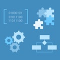 Software development life-cycle process icons. Royalty Free Stock Photo