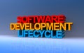 software development lifecycle on blue Royalty Free Stock Photo