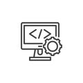 Software Development line icon Royalty Free Stock Photo
