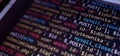 Software development monitor screen background. Developer display with source code. Programming concept Royalty Free Stock Photo