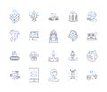 Software development outline icons collection. Software, Development, Coding, Programming, Debugging, Testing, Designing Royalty Free Stock Photo