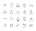 Software development outline icons collection. Software, Development, Coding, Programming, Debugging, Testing, Designing Royalty Free Stock Photo