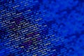 Software development pattern. Programmer monitor with php language code. Closeup tablet screen technology background