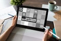 Software development and process automation concept on tablet computer screen. Royalty Free Stock Photo