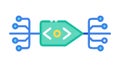 Software Development Process Icon. Coding and Programming Workflow, Digital Creation, vector design Generative AI Royalty Free Stock Photo
