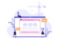 Software Development and Programming Code on Computer Vector Illustration for Technology, Engineer Team, coding and Marketing Royalty Free Stock Photo