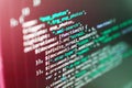Programming code. Software engineer Royalty Free Stock Photo