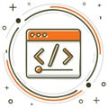 Software Development Programming Coding HTML Tags Browser Window Modern Technology Interface Royalty Free Stock Photo