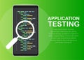 Software development, programming, coding vector concept. Isometric vector illustration. Landing page concept. Royalty Free Stock Photo