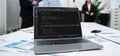 Software development programming on computer screen for brisk application Royalty Free Stock Photo