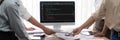Software development programming on computer screen for brisk application Royalty Free Stock Photo