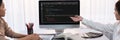 Software development programming on computer screen for brisk application Royalty Free Stock Photo