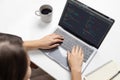 Software development programming on computer screen for brisk application Royalty Free Stock Photo