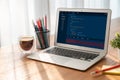 Software development programming on computer screen for modish application Royalty Free Stock Photo