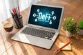 Software development programming on computer screen for modish application Royalty Free Stock Photo
