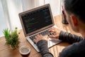 Software development programming on computer screen for modish application Royalty Free Stock Photo