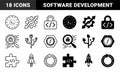 Software Development and Programming Hybrid Icons Royalty Free Stock Photo