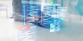 Software Development and Programming Languages Displayed on a Virtual Coding Interface