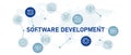 Software Development service web header application developer technology system management progress design outline