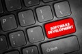 Software Development - set of computer science activities dedicated to the process of creating, designing and supporting software Royalty Free Stock Photo