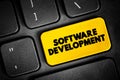 Software Development - set of computer science activities dedicated to the process of creating, designing and supporting software Royalty Free Stock Photo