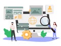 Software development. Technology analysis. Programming teamwork, quality assurance. DevOps team Royalty Free Stock Photo