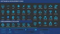 Software Development and User Experience Icons Royalty Free Stock Photo