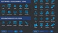 Software Development and User Experience Icons Royalty Free Stock Photo
