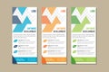 Software development vertical banner use triangle and diagonal element.