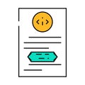 software documentation icon color illustration
