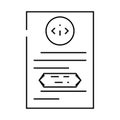 software documentation line icon vector illustration