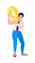 Software Engineer, Coder Flat Vector Illustration Royalty Free Stock Photo