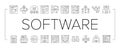 software engineer computer code icons set vector Royalty Free Stock Photo