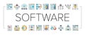 software engineer computer code icons set vector Royalty Free Stock Photo