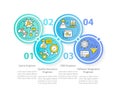 Software engineer paths circle infographic template Royalty Free Stock Photo