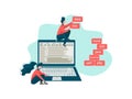 Software Engineer, Programmers Writing Code, Engineering and Programming Vector Illustration Royalty Free Stock Photo