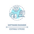 Software engineer turquoise concept icon