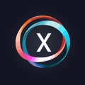 Software engineering company filled gradient initial logo idea